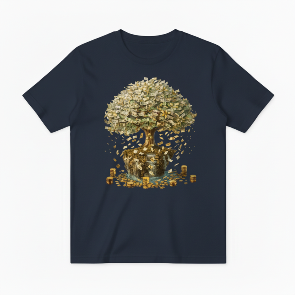 Money Tree Design - Navy Blue