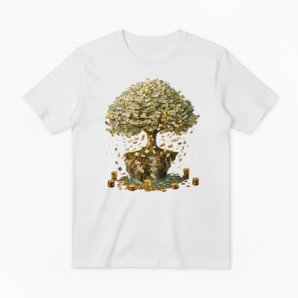Money Tree Design - White