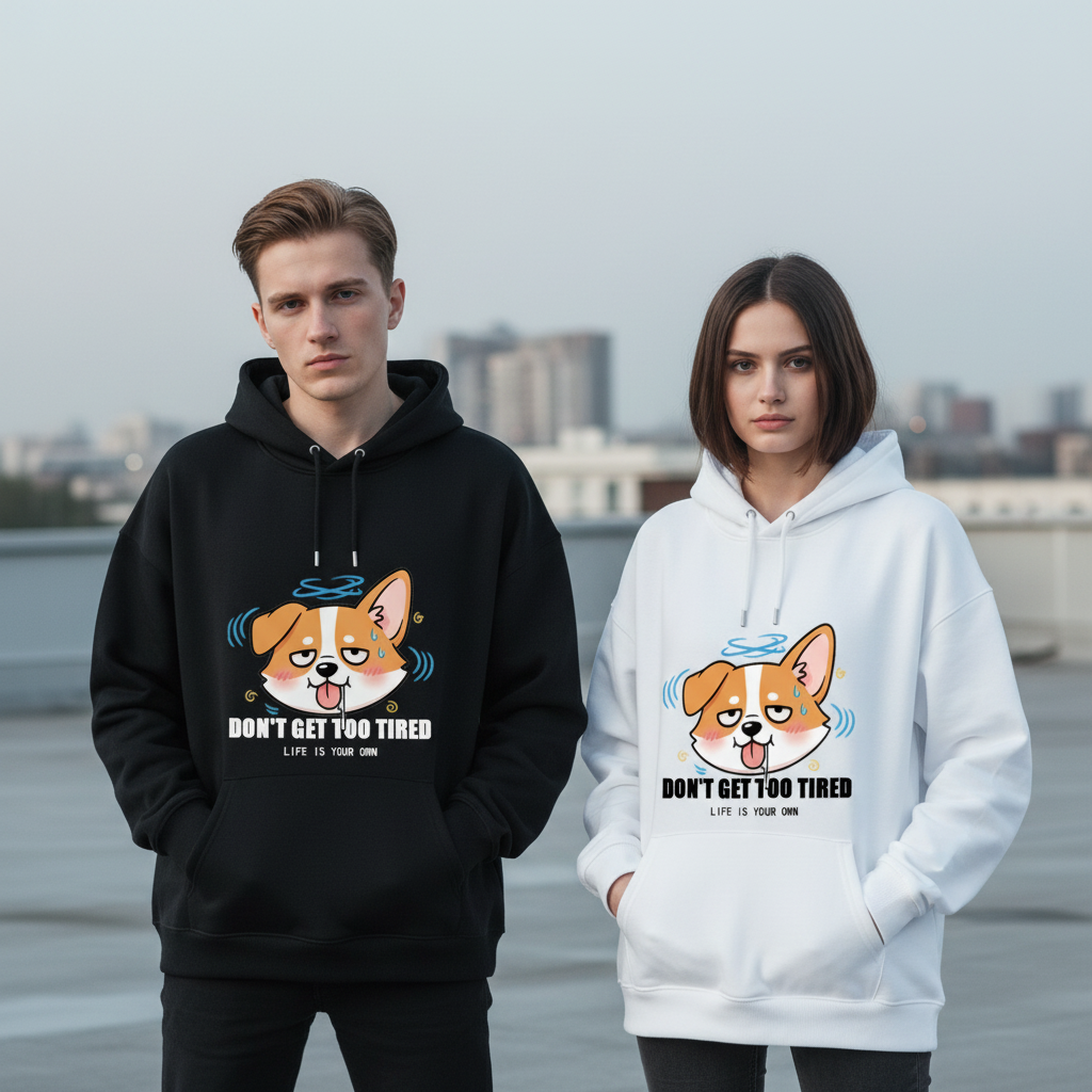 "Don't Get Too Tired" Funny Corgi Hoodie H1102