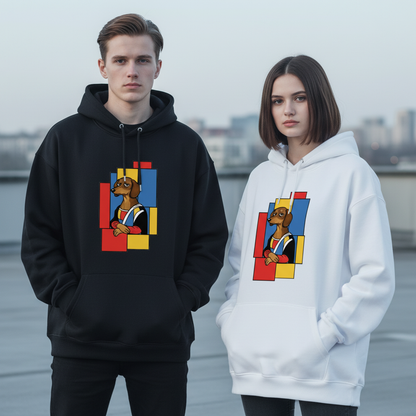 Mona Lisa Dachshund Art Funny Graphic Hoodie H1107