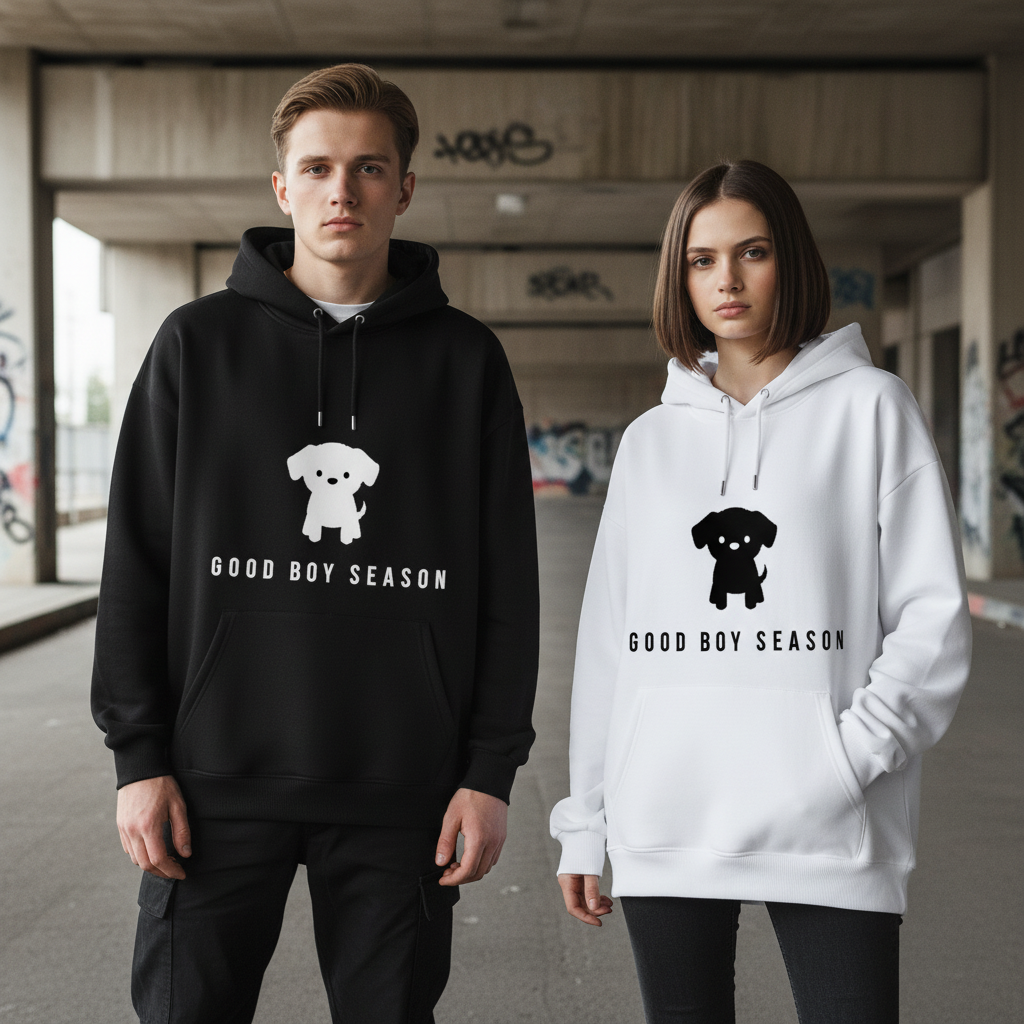 Good Boy Season Puppy Silhouette Hoodie H1080