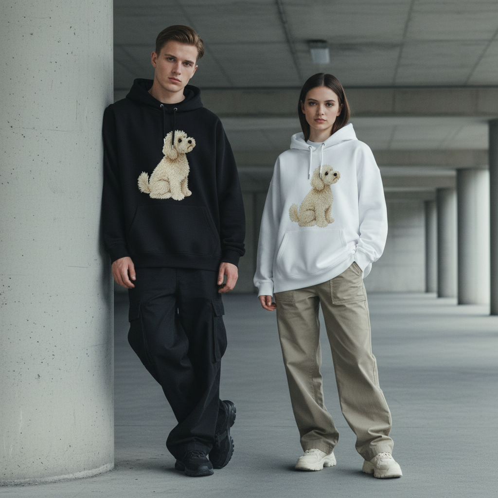 Fluffy Maltipoo Sitting Pose Hoodie H1070