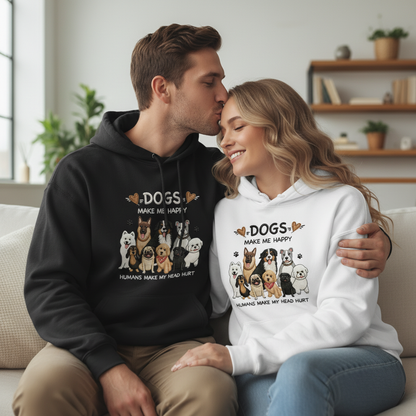 Dogs Make Me Happy Hoodie H2001