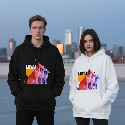 Loyal Geometric Dogs Colorful Graphic Hoodie H1109