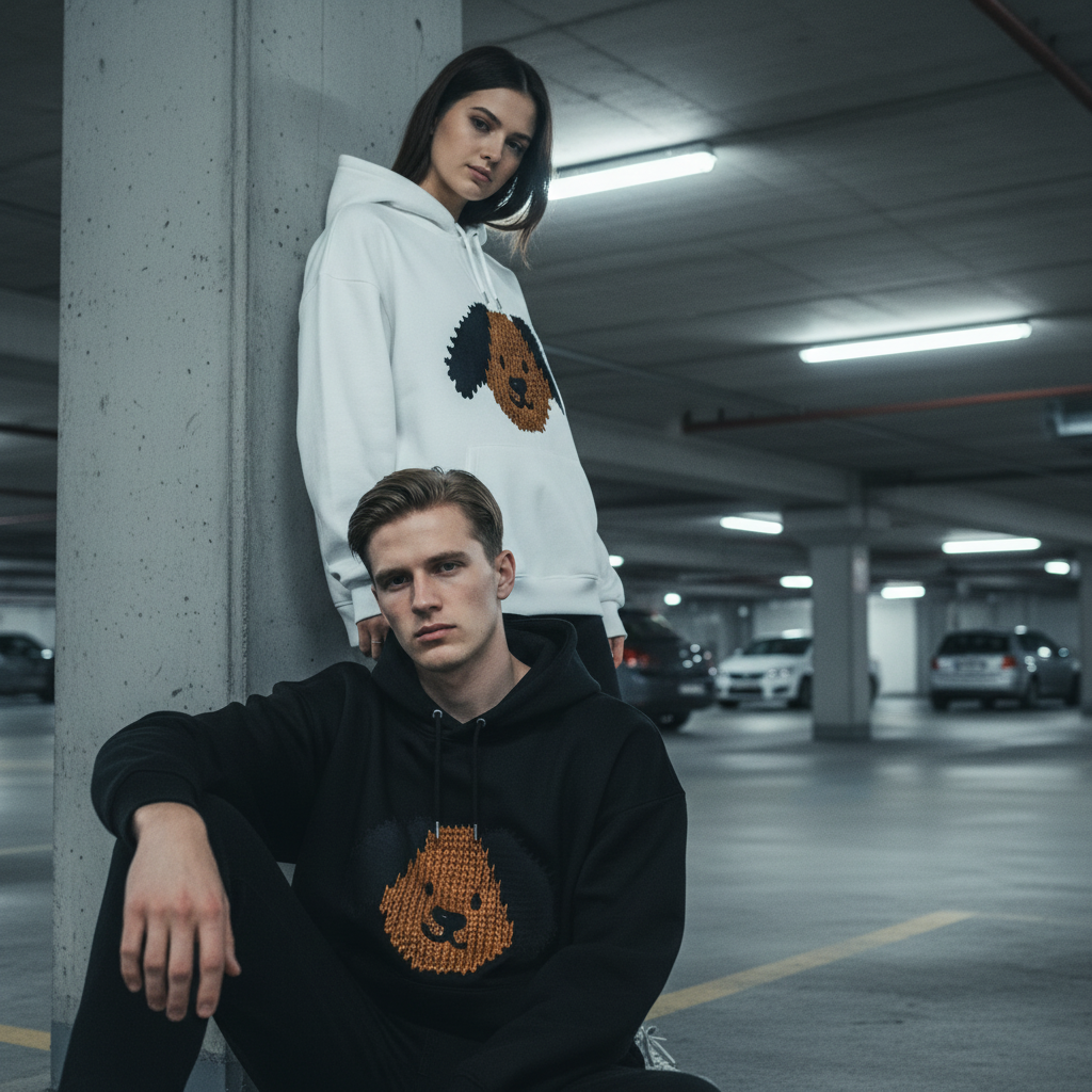 Pixel Art Dog Hoodie H1028