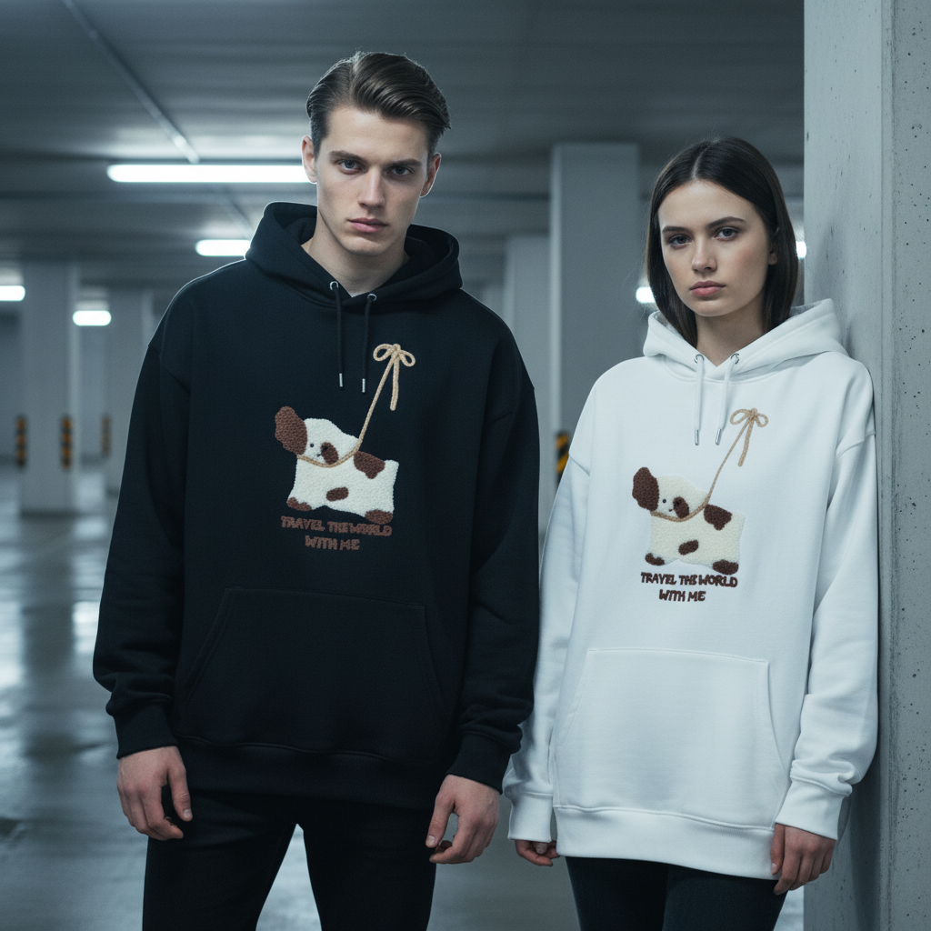 Travel The World Puppy Hoodie H1064