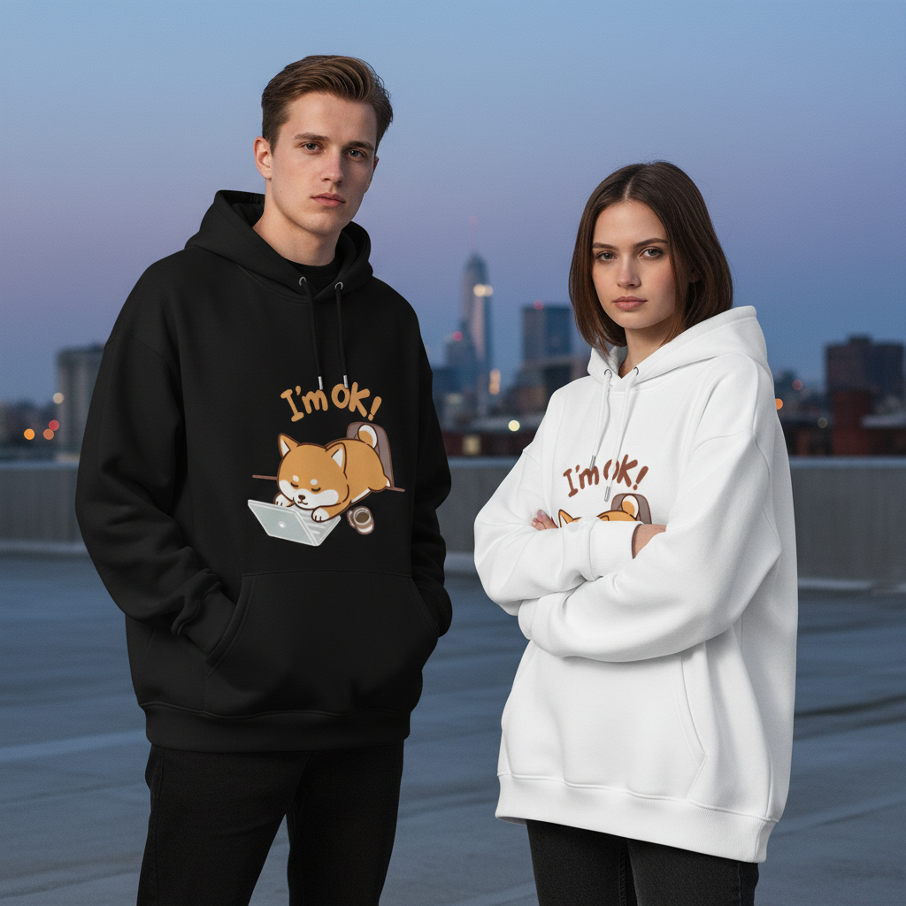 Funny Shiba Inu Laptop Graphic Hoodie H1098