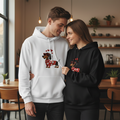 Dachshund Heart Sweater Hoodie H2000