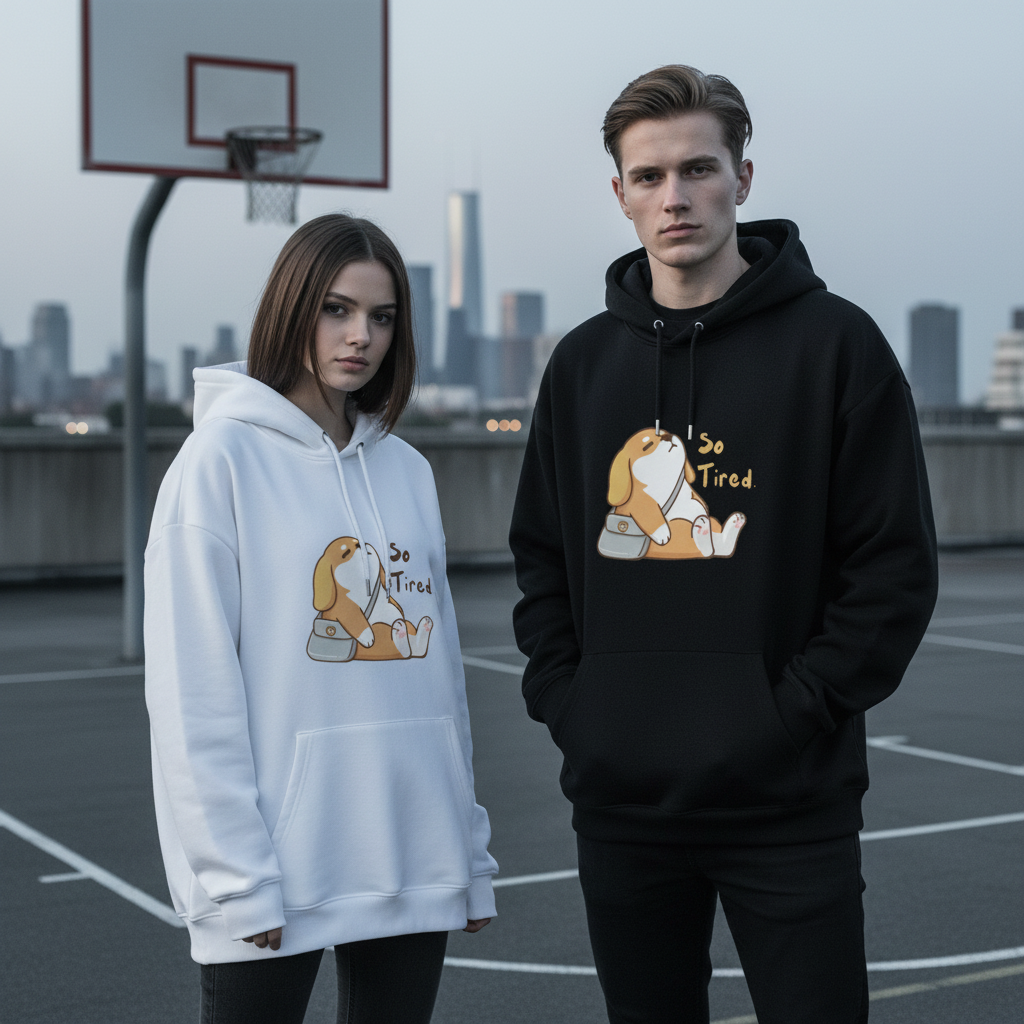 Funny So Tired Beagle Graphic Hoodie H1099