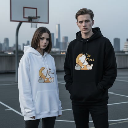 Funny So Tired Beagle Graphic Hoodie H1099