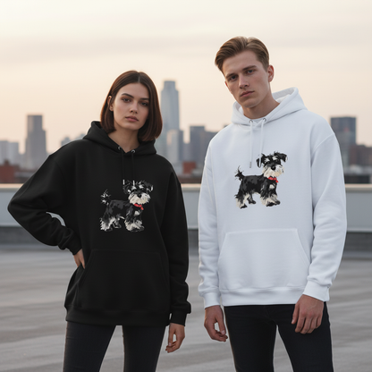 Cute Schnauzer Puppy Watercolor Art Hoodie H1097
