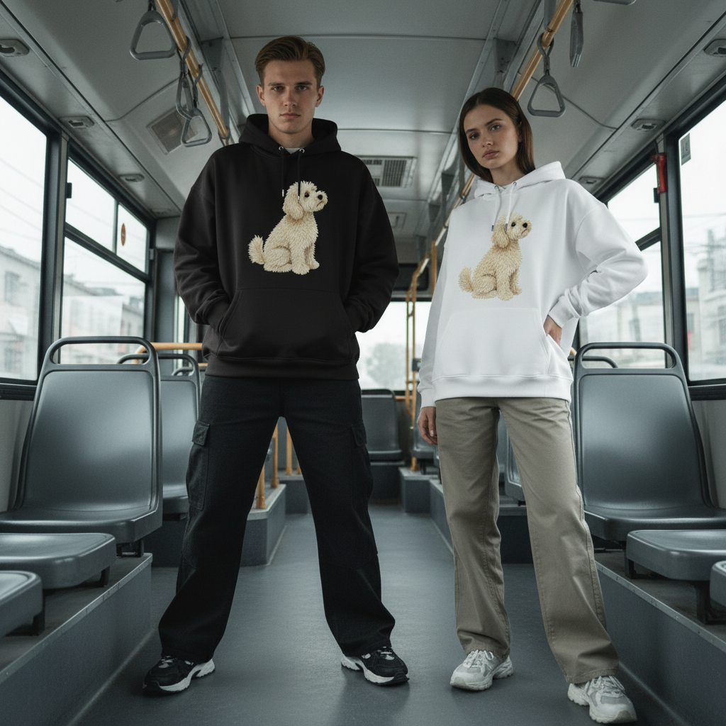 Fluffy Maltipoo Sitting Pose Hoodie H1070