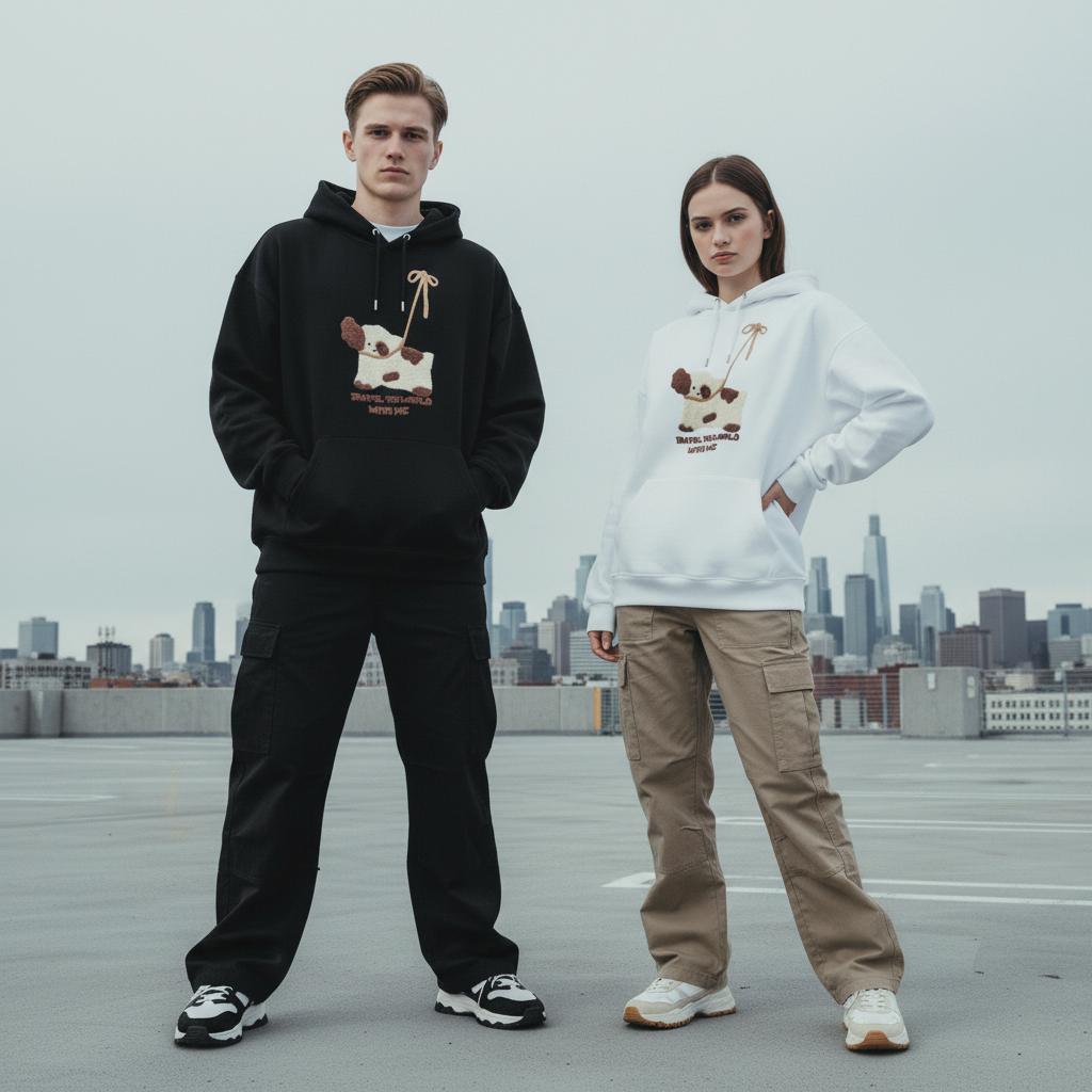 Travel The World Puppy Hoodie H1064