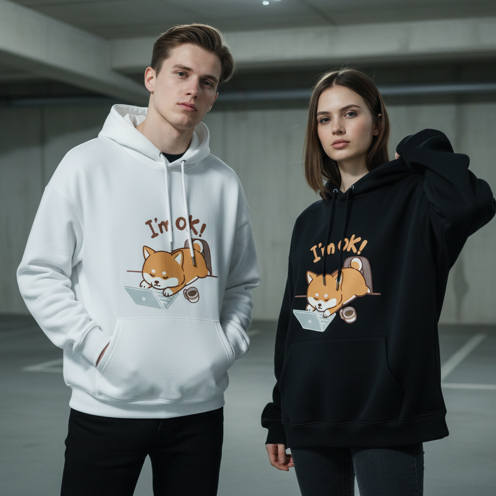 Funny Shiba Inu Laptop Graphic Hoodie H1098