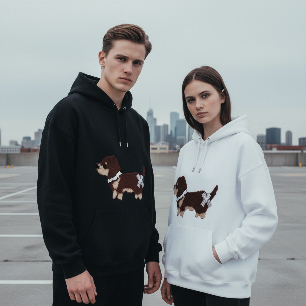 Bow Tie Dachshund Hoodie H1043