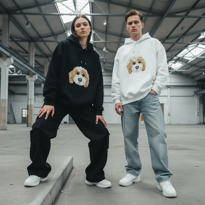 Fluffy Cocker Spaniel Big Face Hoodie H1069