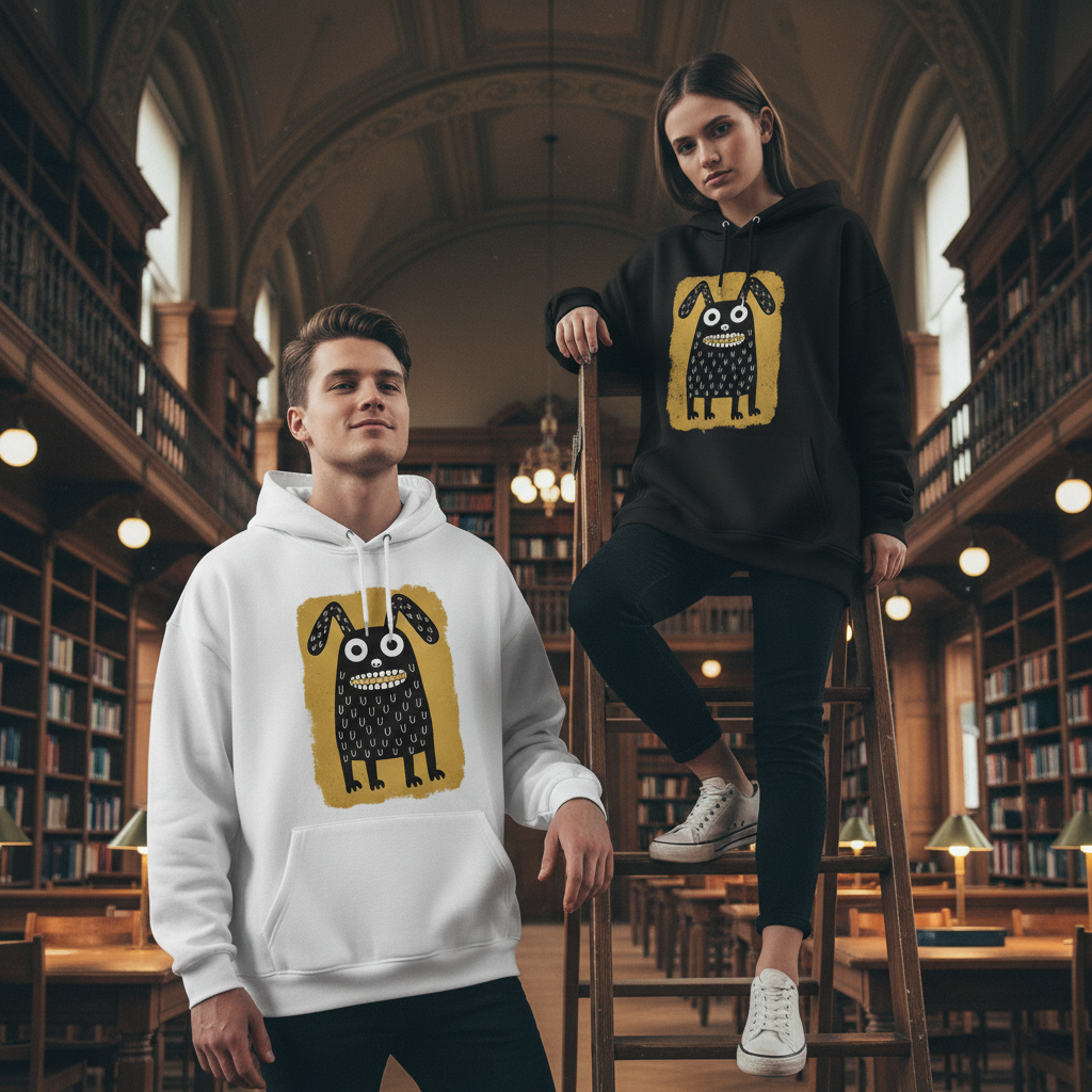 Creepy Cute Monster Bunny Funny Graphic Hoodie H1111