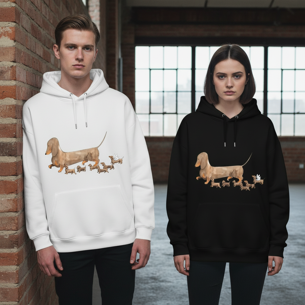 Dachshund Mom Angel Puppy Cute Hoodie H1095