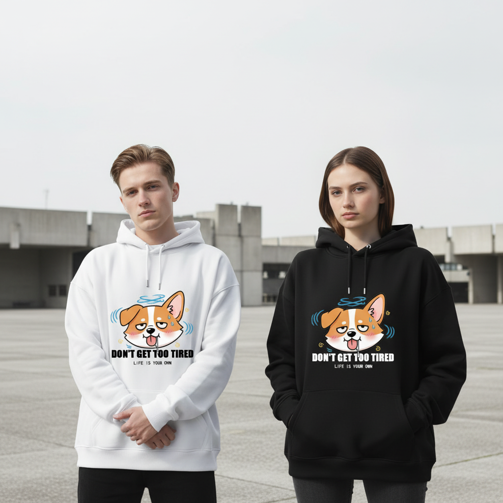 "Don't Get Too Tired" Funny Corgi Hoodie H1102