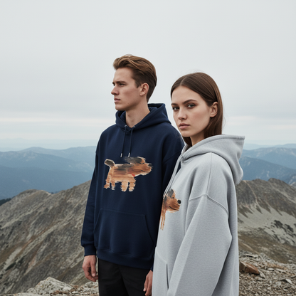 Retro Glitch Corgi Hoodie Retro H1010