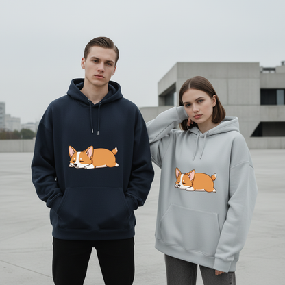 Lazy Corgi Graphic Hoodie H1101