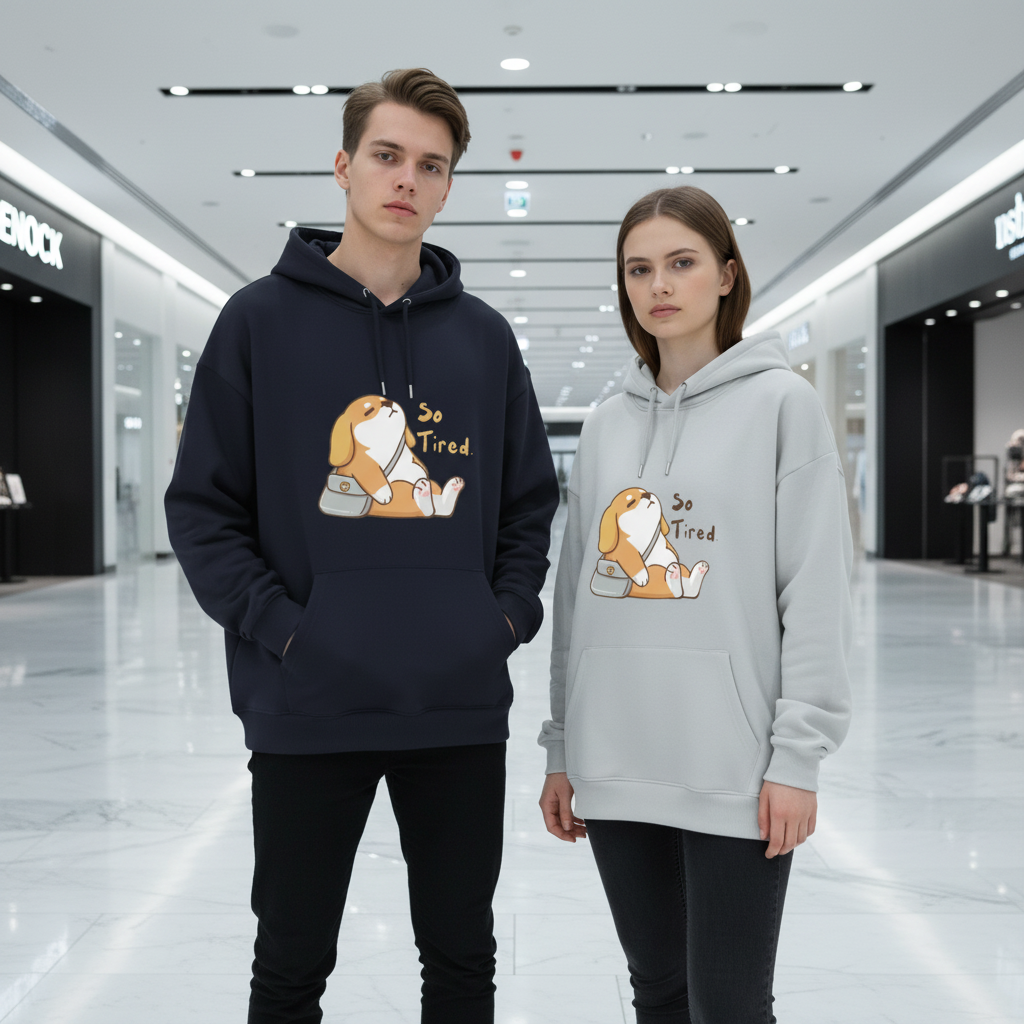 Funny So Tired Beagle Graphic Hoodie H1099