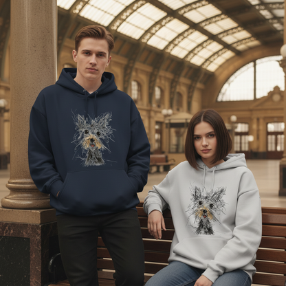 Sketch Portrait Schnauzer Graphic Hoodie H1113
