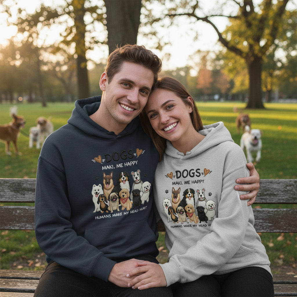Dogs Make Me Happy Hoodie H2001