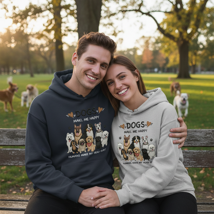 Dogs Make Me Happy Hoodie H2001
