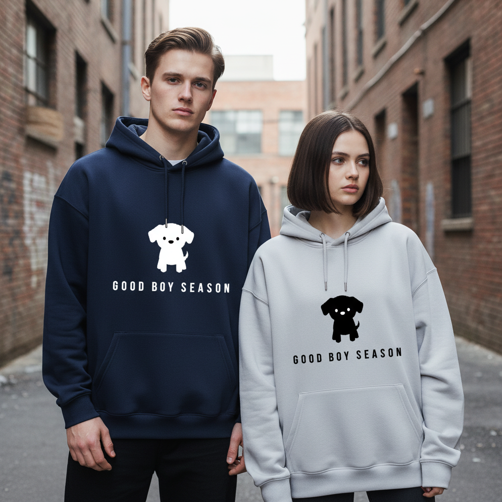 Good Boy Season Puppy Silhouette Hoodie H1080