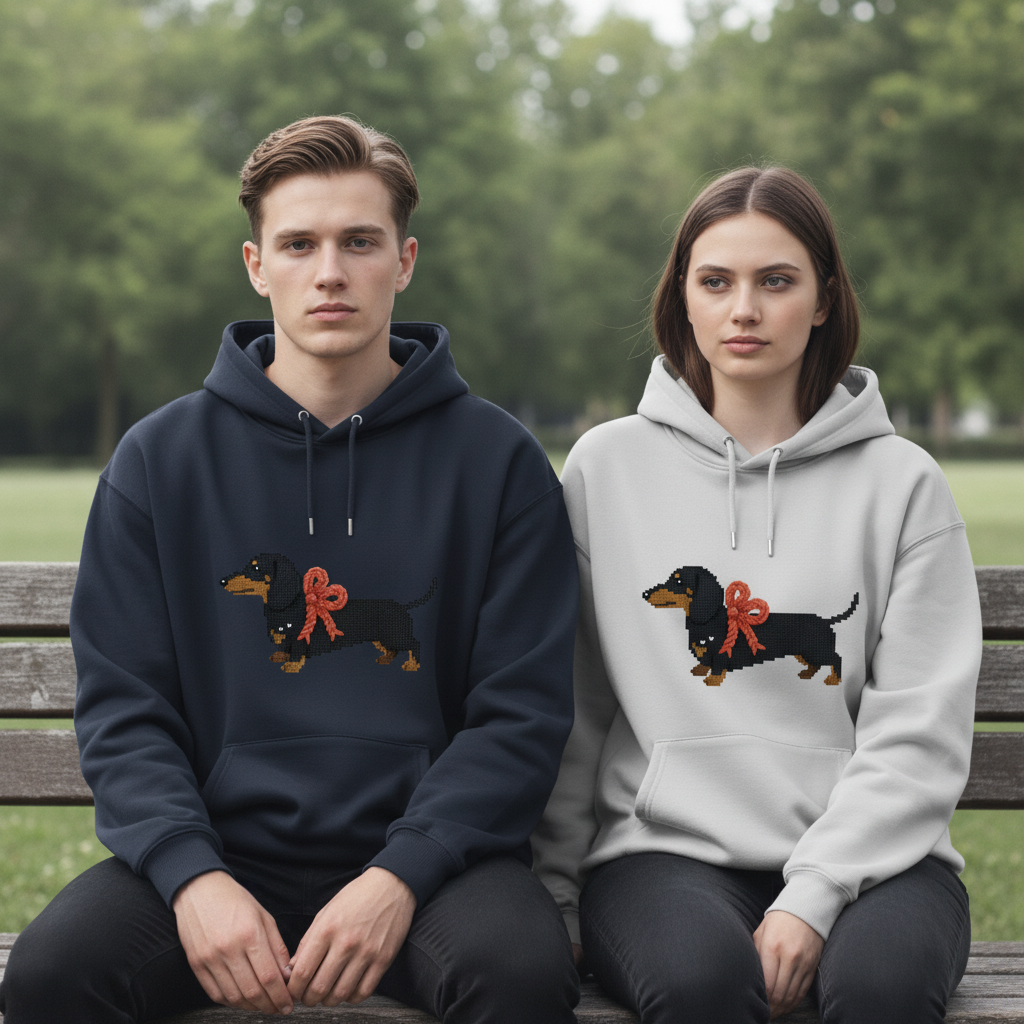 Pixel Art Dachshund Hoodie H1051
