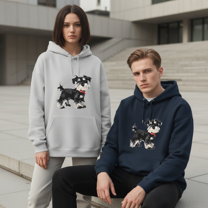 Cute Schnauzer Puppy Watercolor Art Hoodie H1097