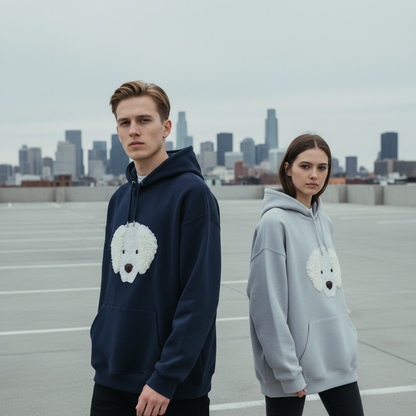 Fluffy White Dog Hoodie H1017