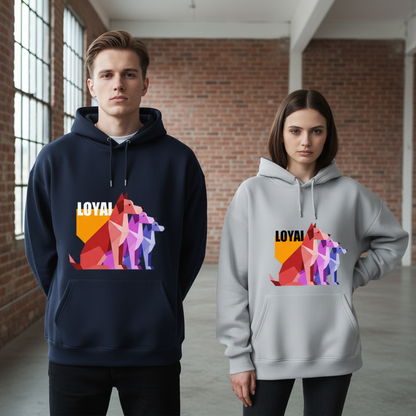 Loyal Geometric Dogs Colorful Graphic Hoodie H1109
