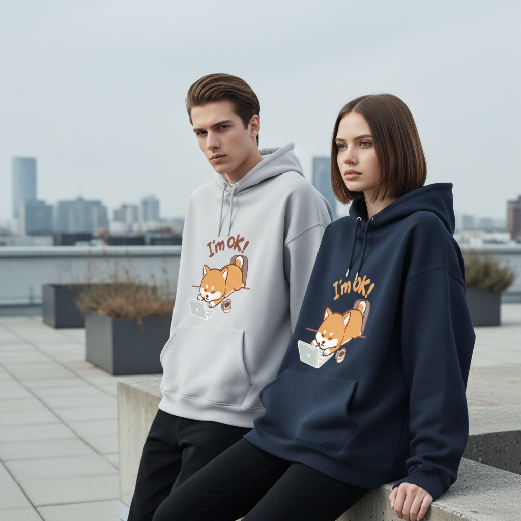 Funny Shiba Inu Laptop Graphic Hoodie H1098