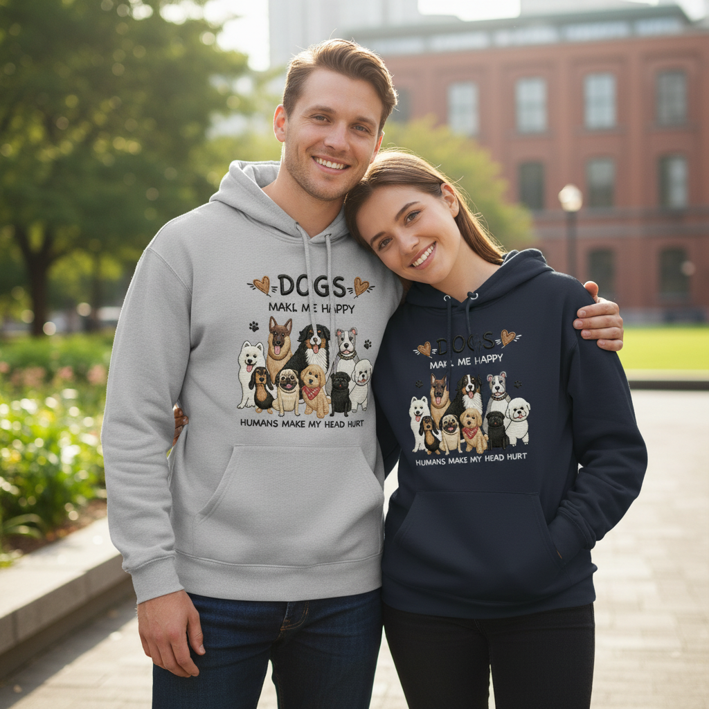Dogs Make Me Happy Hoodie H2001