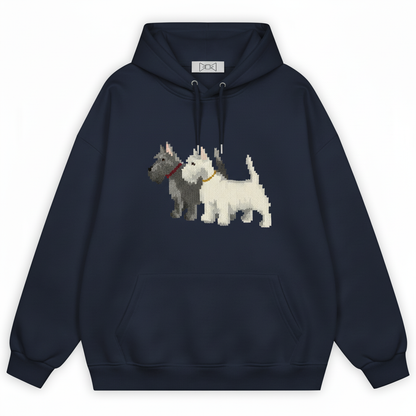 Pixel Art Scottie Westie Dog Duo Hoodie H1056