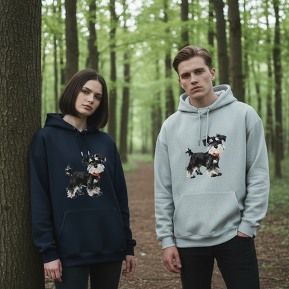 Cute Schnauzer Puppy Watercolor Art Hoodie H1097