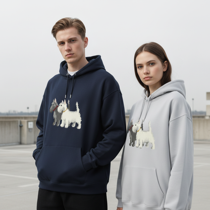 Pixel Art Scottie Westie Dog Duo Hoodie H1056
