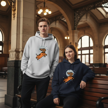 Space Astronaut Dachshund Cute Graphic Hoodie H1112