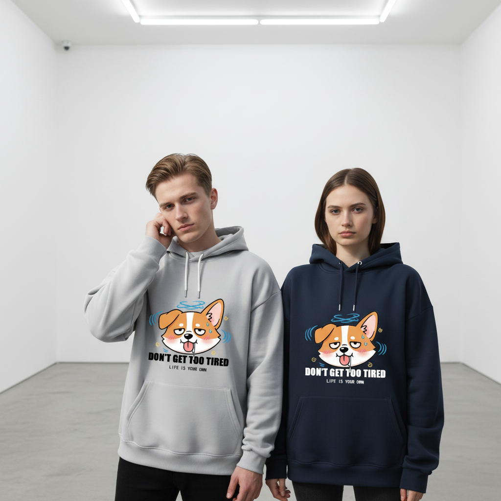 "Don't Get Too Tired" Funny Corgi Hoodie H1102