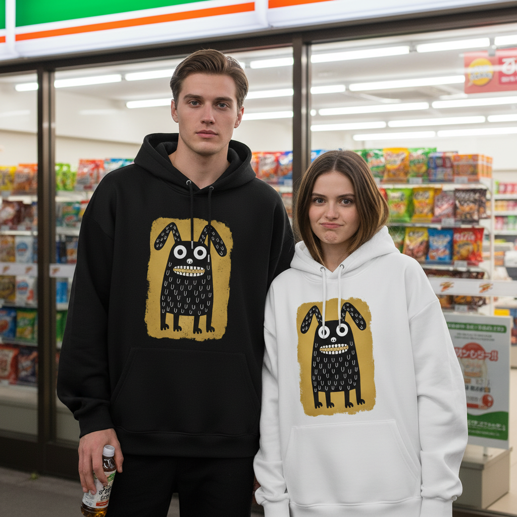 Creepy Cute Monster Bunny Funny Graphic Hoodie H1111