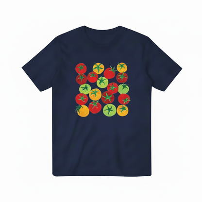 Navy Blue Colorful Tomatoes Tee