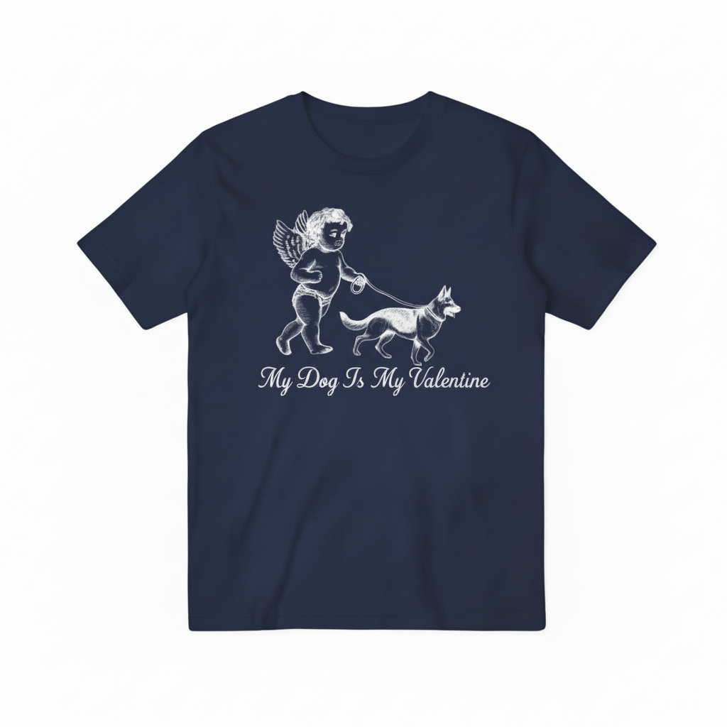 Navy Blue My Dog Is My Valentine