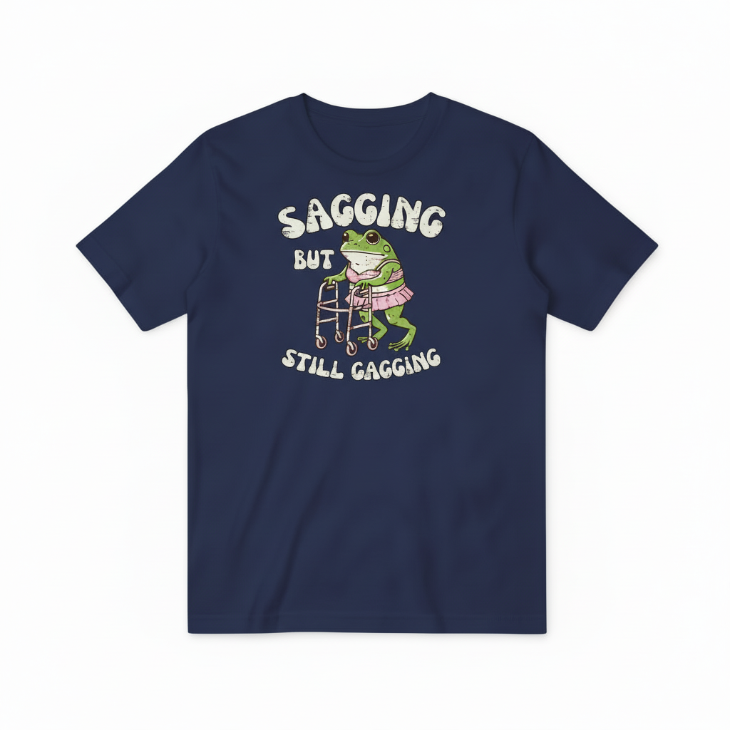 Navy Blue Sagging Frog