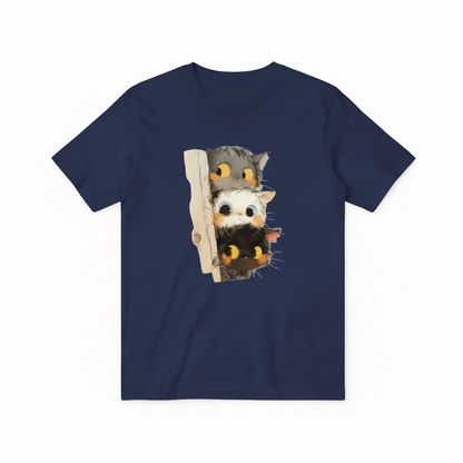 Navy Blue Three Cats