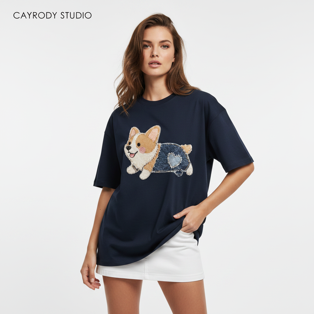 Navy Hip Shift Standing White Skirt