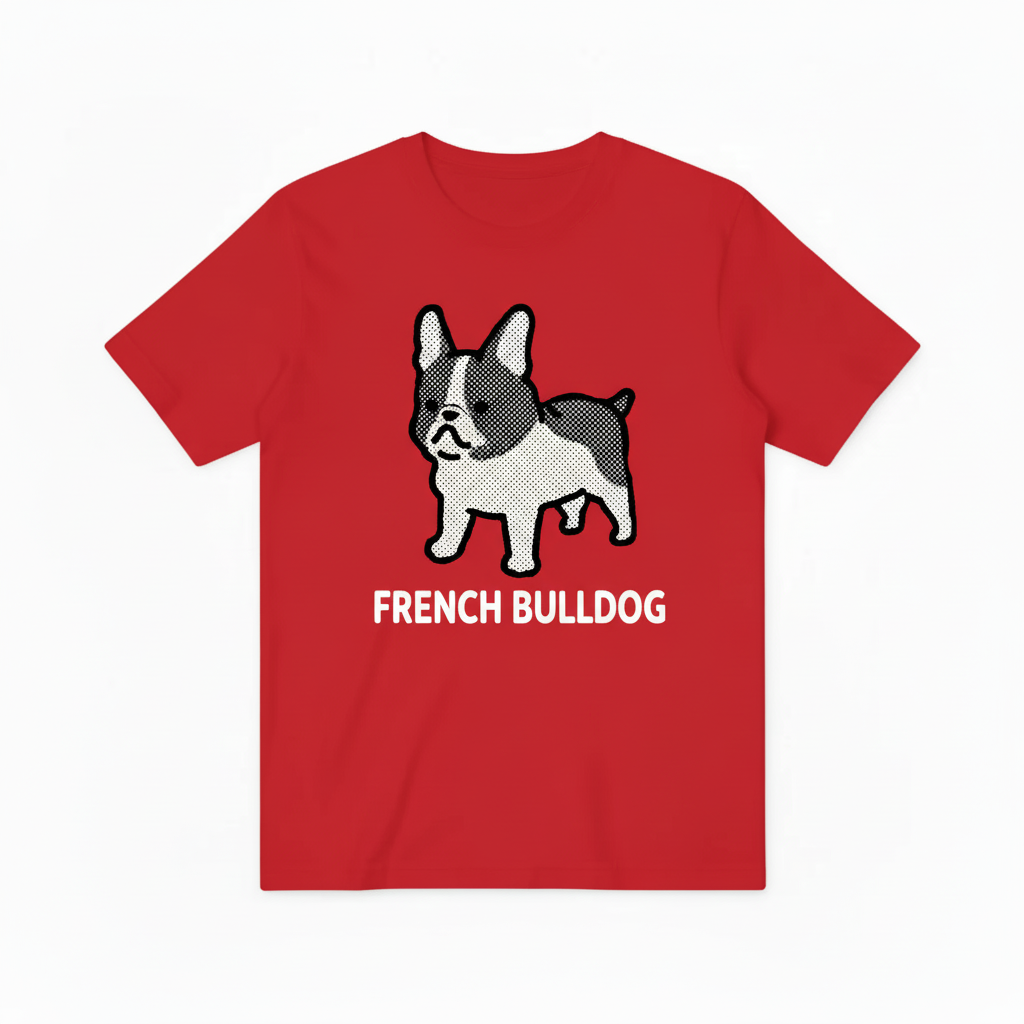 Red French Bulldog Tee