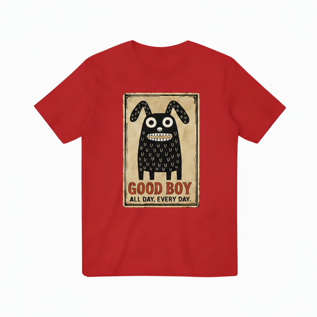 Red Good Boy Tee Clean