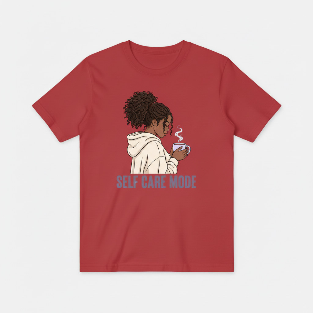 Red Self Care Mode Tee